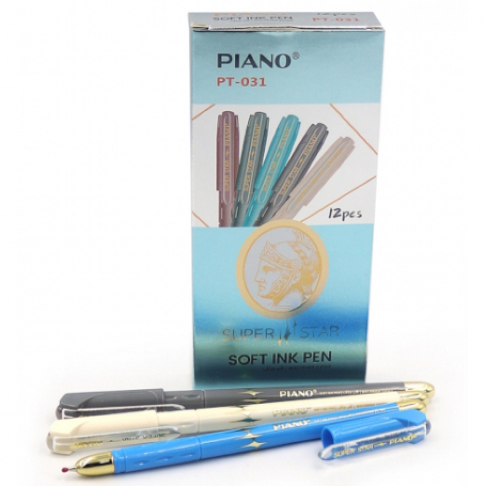 PT-031 Ручка масляна Piano, 0,7мм, синя, Soft ink Pen