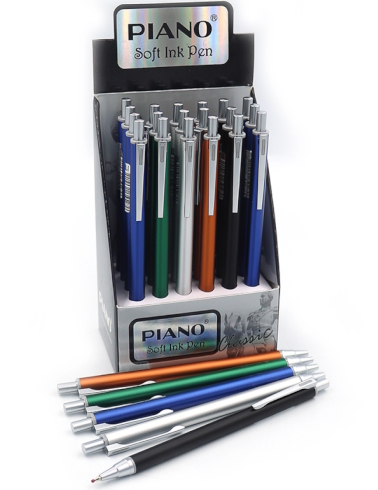 PT-033 Ручка метал. масляна Piano, 0,7мм, синя, Soft ink Pen