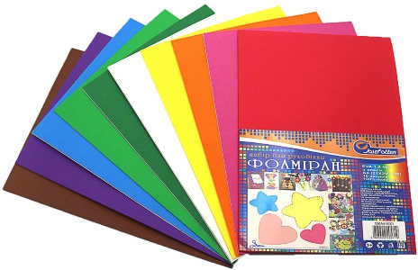 15A4-MIX1 Фоаміран A4, товщ. 1,5мм, 10 лист.