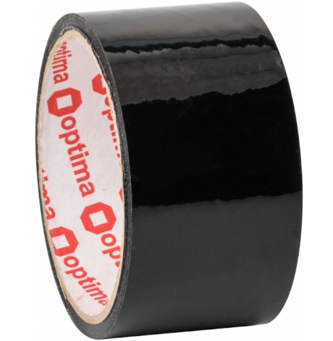 Стрічка клейка пакувальна 48 мм х 30 м Optima, чорна, O45304-01