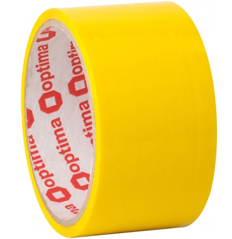 Стрічка клейка пакувальна 48мм х 30м Optima, жовта, O45304-05