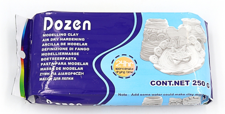 DSCN0664 Масса для для ліплення Dozen, біла 250г 1шт/этик