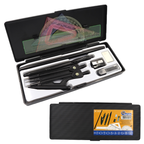 3800 Набір креслярський (готовальня 11pcs)