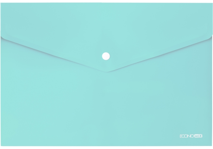 Папка-конверт А4 на кнопці Economix, 180 мкм, непрозора, фактура 