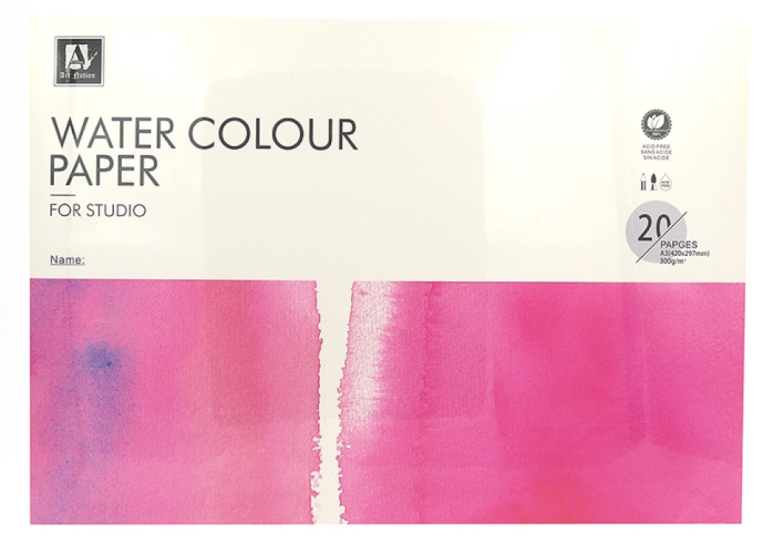 WPA330020 Акварельний папір Art Nation А3, 20стор., 300 г/кв.м 1шт/єтик