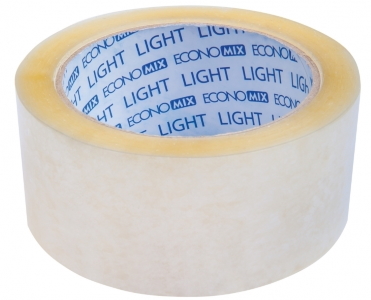 Стрічка клейка пакувальна 45 мм х 66 яр Economix light, прозора E47807