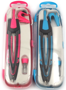 S45003 Циркуль у футлярі з гріф тримач для олівця, mix 1шт/етик