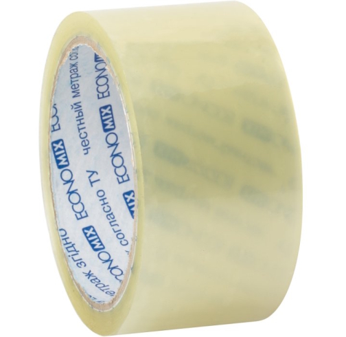 Стрічка клейка пакувальна 48 мм х 50 м Economix, прозора,E40801