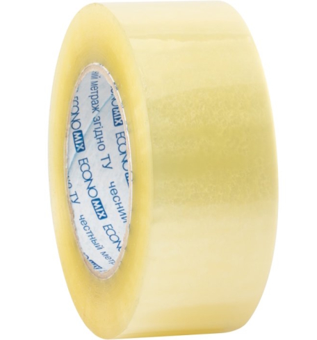 Стрічка клейка пакувальна 48 мм х 200 м Economix, прозора, E40817