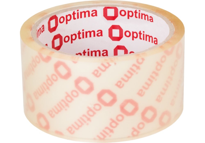 Стрічка клейка пакувальна 48 мм х 40 м х 40 мкм Optima, прозора, O45316