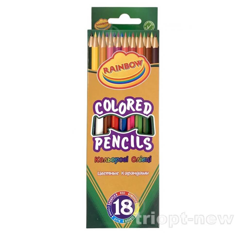 Олівці кольорові, 18 кол, 11-603, RAINBOW