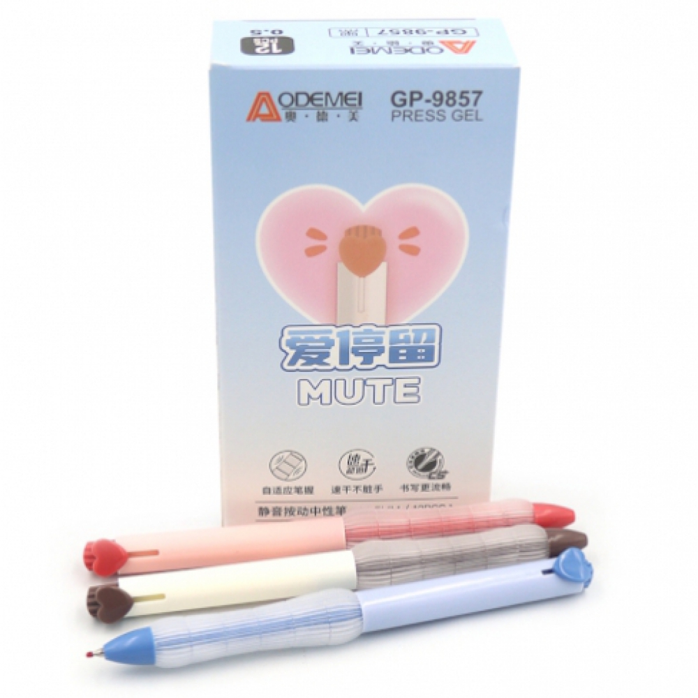 GP-9857 Ручка гелева Aodemei 0,5мм чорн. 12шт/єтік