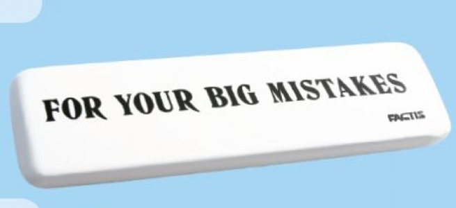 GNEGE15 Гумка прямокутна біла 16,5x5x0,9см 