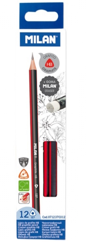 0712370312 Олівці ч/гр трикут. НВ з гумкою ТМ 