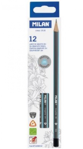 71230012 Олівець ч/гр трикут. 2Н ТМ MILAN 12шт., D2,0mm 12шт/єтик