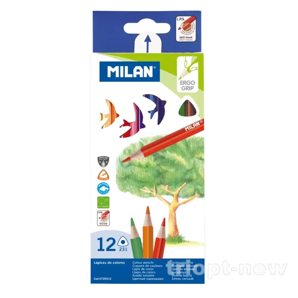 0728312 Набір кол.олівц.трикут. ТМ 