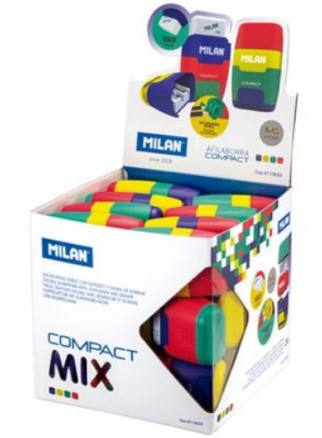 4710624 Гумка + чинка COMPACT ТМ MILAN, mix