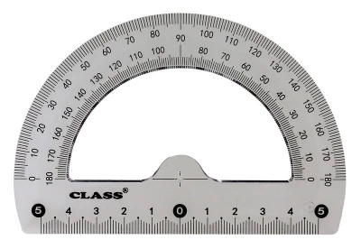 Транспортир, 180град.*100мм,пластик., прозор., 9027, CLASS