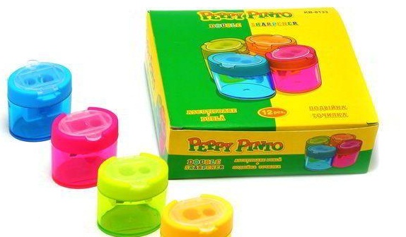 Стругачка подвійна з контейнером 8133, Peppy Pinto