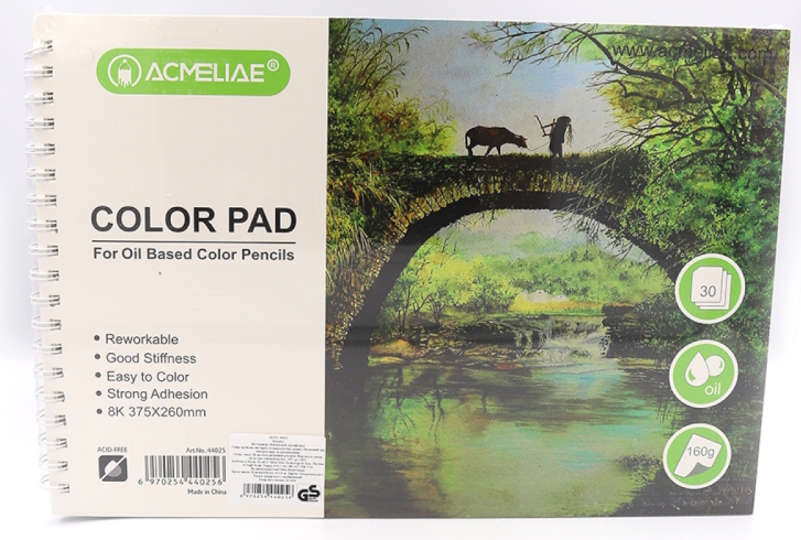 44025 Блокнот для маслян. олівців Acmeliae 8K 375*260мм 30P 160g 1шт/єтік