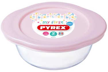 form.gl.cer PYREX BABY PINK форма стекл.кругл. 0.35л (14х12х5см), 206PAV5