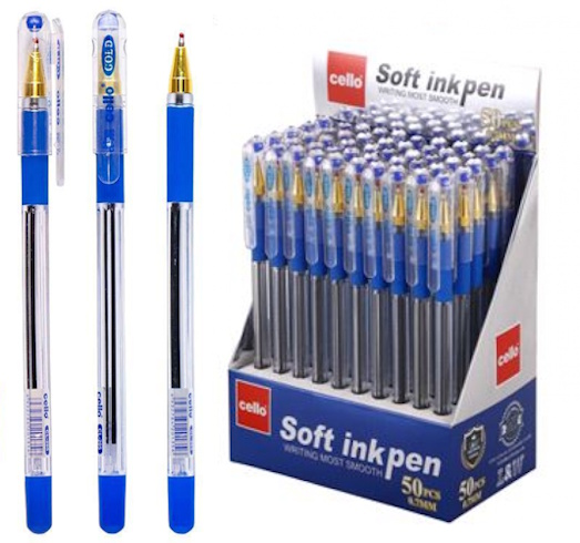 CL-205 Ручка масл. ELLOT GOLD  син., дисплей 50шт./этік