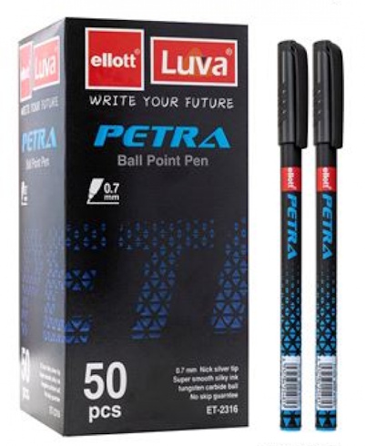 ET2316 Ручка ET Petra  0,7мм, син.50шт/єтік