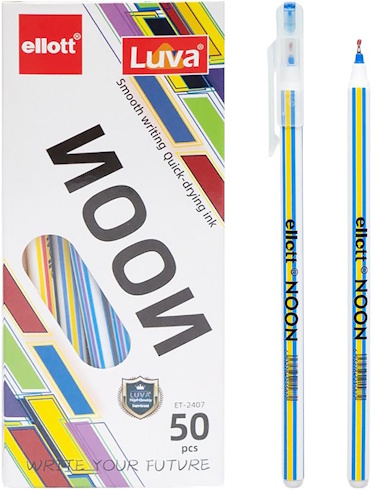 ET2407 Ручка кульк. Ellot NOON син., 50шт/єтік
