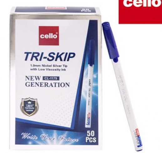 CL-1179 Ручка CL TRI SKIP, 1мм, син.
