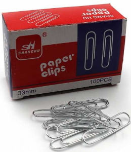 2217-33-2N Скріпки канц. 33мм, цинк, 100шт.