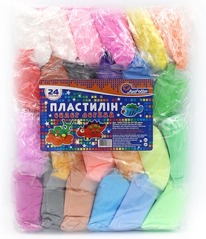 34SL7725-24 Пластилін супер легкий Josef Otten, 24кол. * 25грам , OPP