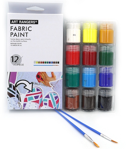 FAC1222 Набір фарб для тканини Art Nation 22 мл*12кол.+2 пензлика 1шт/этик