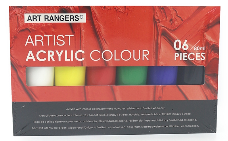 PA15.06080A Набір акрилових фарб Art Rangers professional, 6кол*80мл., 1шт/етик