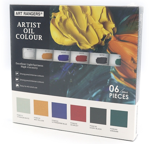 PO96.06050A Набір масляних фарб Art Rangers 6кол*50мл,1шт/етик