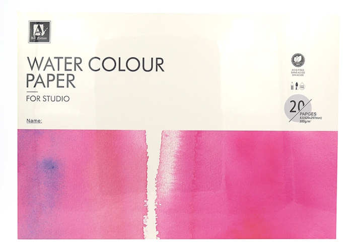 WPA320020 Акварельний папір Art Nation А3, 20стор., 300 г/кв.м 1шт/єтик