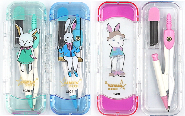 JF-8026 Циркуль в пласт футлярі+грифель