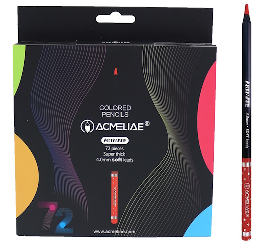 43181 Набір кольор. олівців Acmeliae 72кол. 4.0mm, карт. уп., 1шт./етик.
