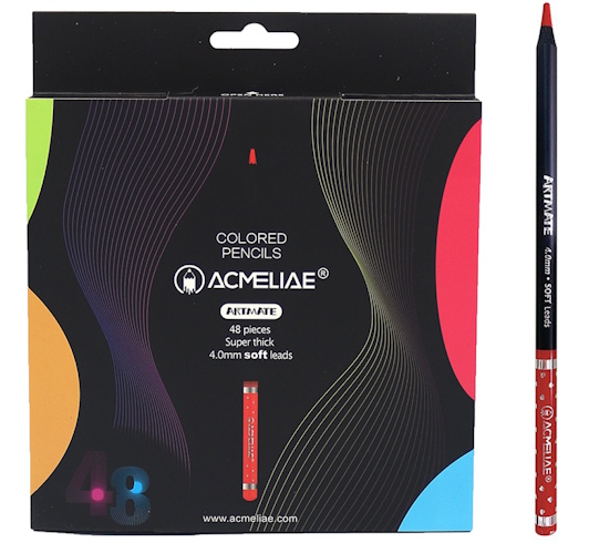 43185 Набір кольор. олівців Acmeliae 48кол. 4.0mm, карт. уп., 1шт./етик.