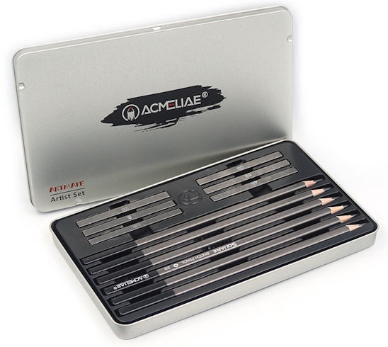 G0012 Набір олівців для ескізів 6шт.+графітові стіки 6шт. 