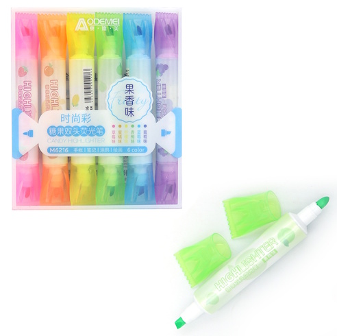 M6216 Набір двустор. текстовиділячів Aodemei 