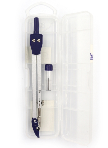 S02002P Циркуль+грифель (прозорий футляр)