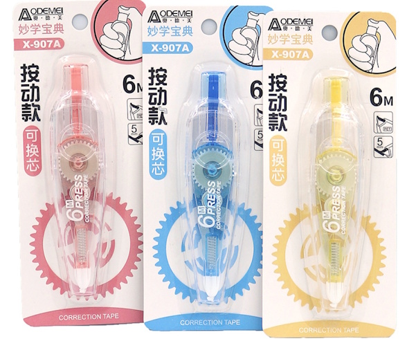 X907A Коректор-стрічка PET Aodemei 5мм*6м,1шт./етик.