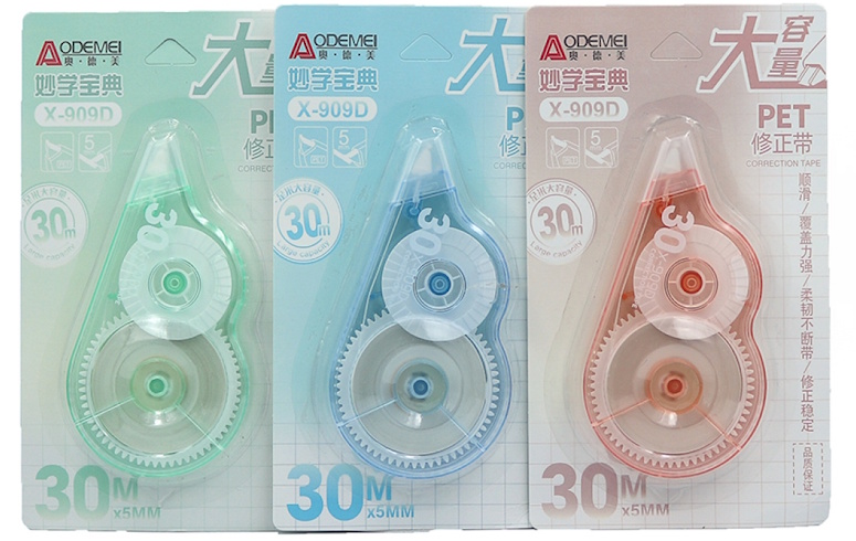 X909 Коректор-стрічка PET Aodemei 5мм*30м,1шт./етик.