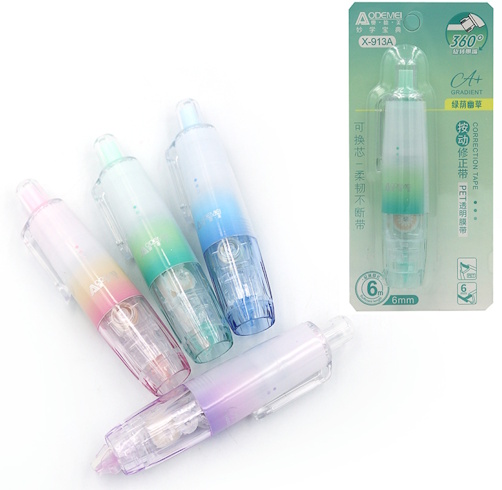 X913A Коректор-стрічка PET Aodemei 6мм*6м, 1шт./етик.