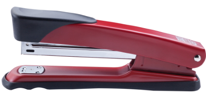 Степлер металевий до 30арк., (скоби №24, 26), червоний,  BM.4257-05