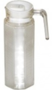 Графін склянний з пластиковою кришкою 1.0л MS-2695