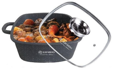 Казан квадратний 6.5л.(28 см), мармурове покриття