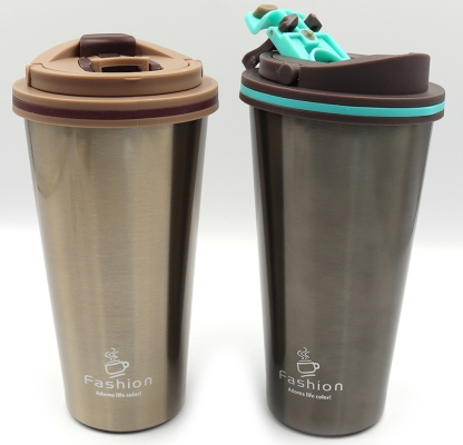 YSH-20 Термокружка Fashion 400ml, mix c ручкой  двойн. стен.1шт/этик