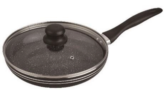 Сковорода 22см з кришкою, мраморне покриття