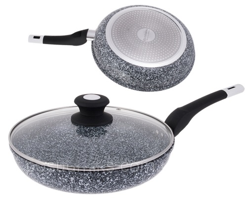 Сковорода з кришкою 22см, гранітне покриття